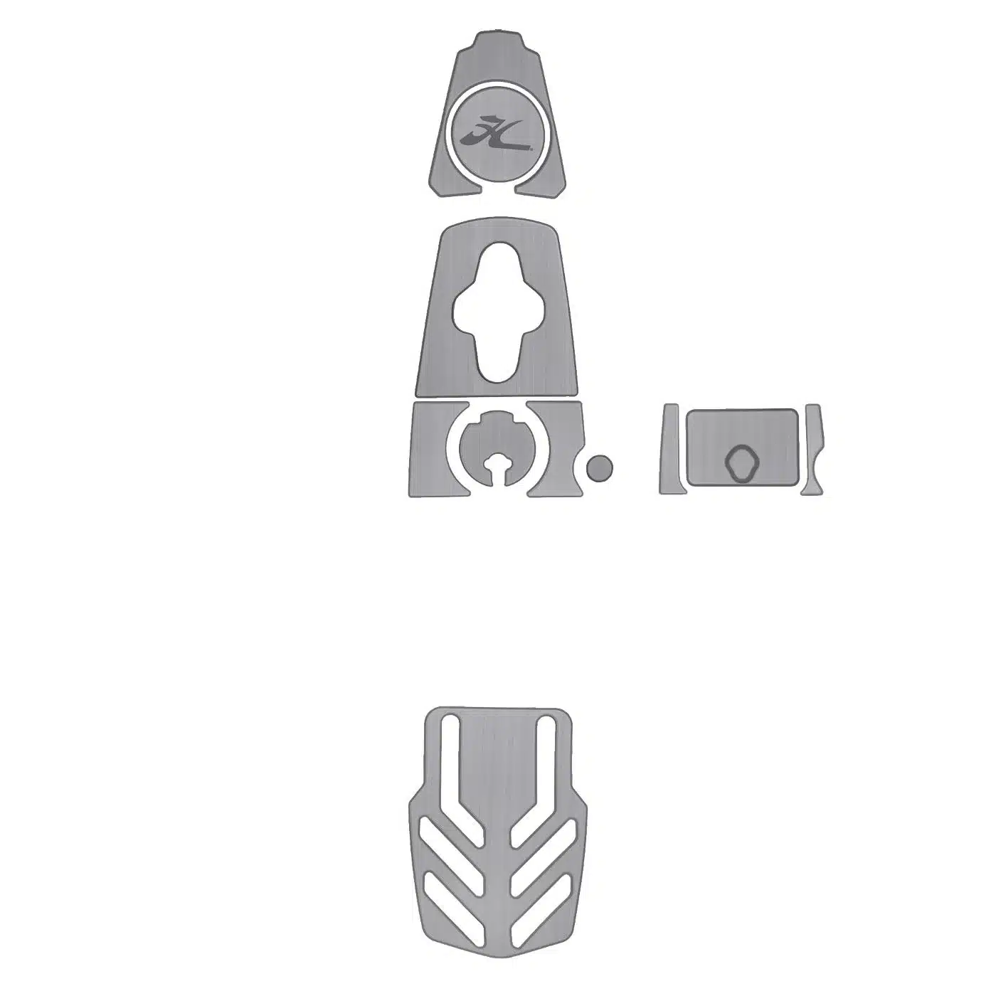 EVA Deck Pad Kit for Hobie Compass Kayaks EVA Deck Pad Kit For Hobie Compass Kayaks -HWS Sale Store 72020259 mat kit compass grey charcoal