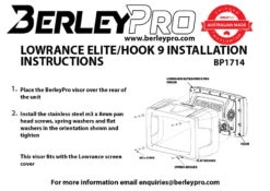 BerleyPro Lowrance Hook/Elite 9 Visor -HWS Sale Store BP1714 Installation