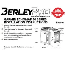 BerleyPro Visor For Garmin Echomap 52/53/54/55CV -HWS Sale Store BP2509 Installation